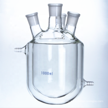 500ml 1000ml High borosilicate glass chemistry laboratory equipment chemical four-jacketed reactor